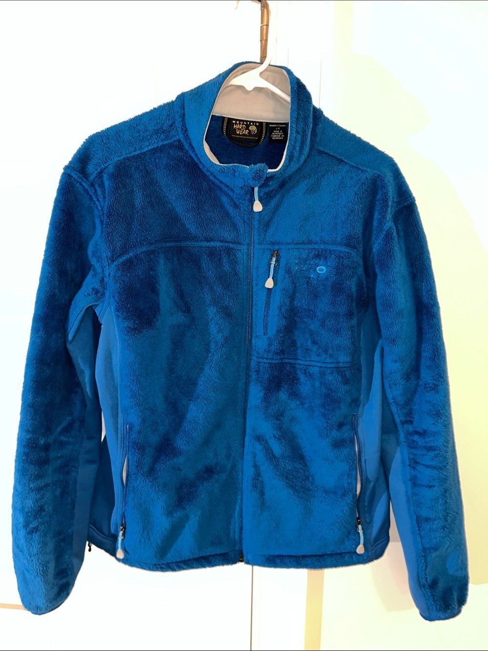 Mountain Hardwear Soft Like Butter Blue Fleece hiking trail sweater jacket L